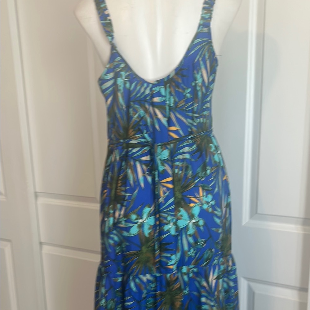 Blue and Green Spaghetti Strap Sundress - Picture 6 of 8